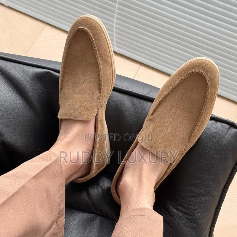 Brown Suede Mule Slip-Ons