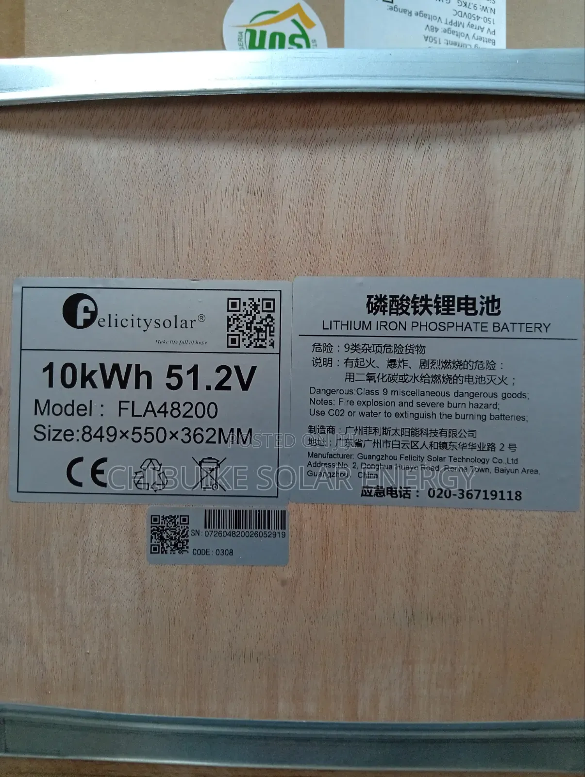 Felicity Solar Lithium Ion Batteries 10kwh 48v Fla