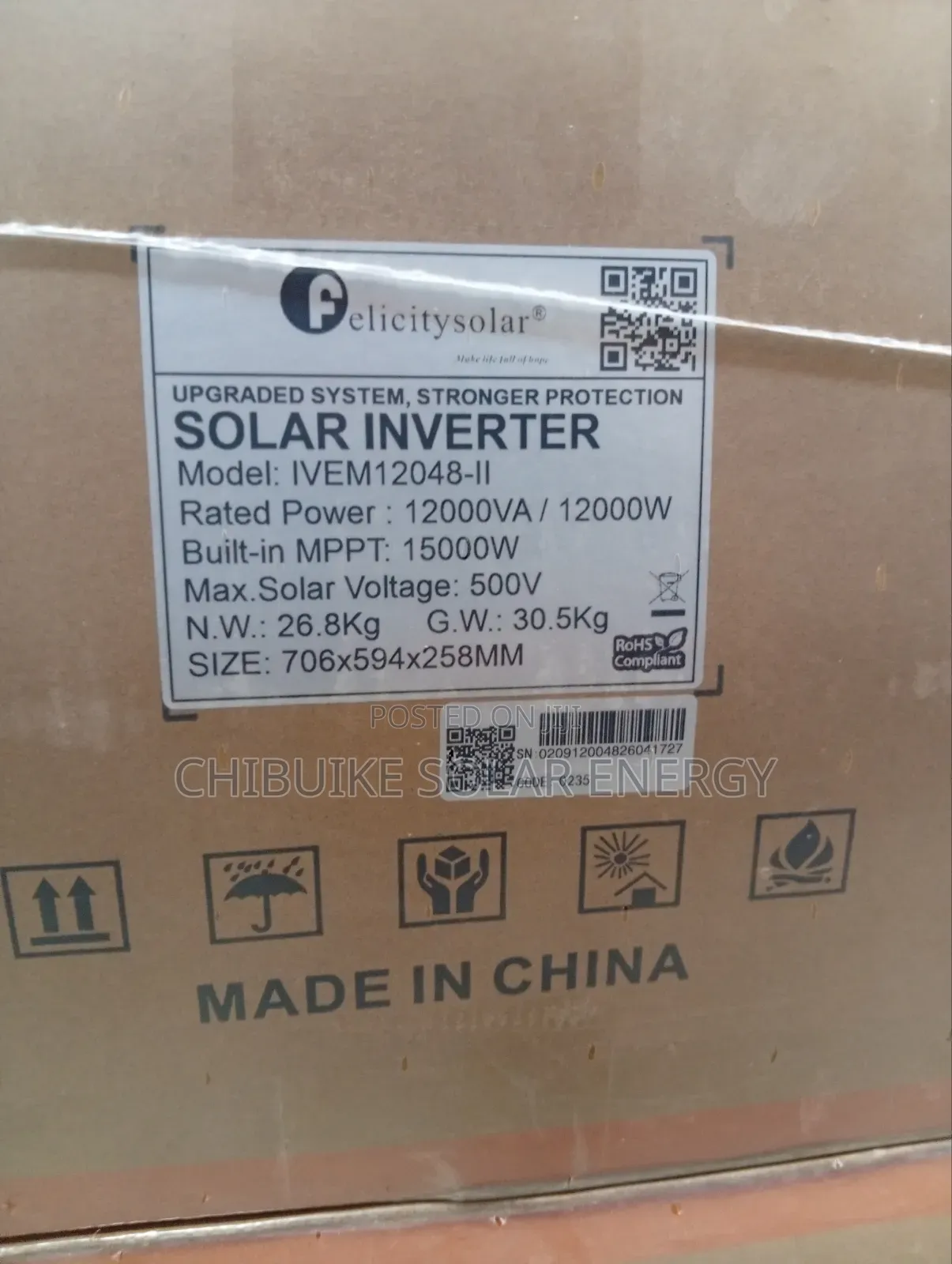 Felicity Solar Inverter Hybrid 12kva/48v