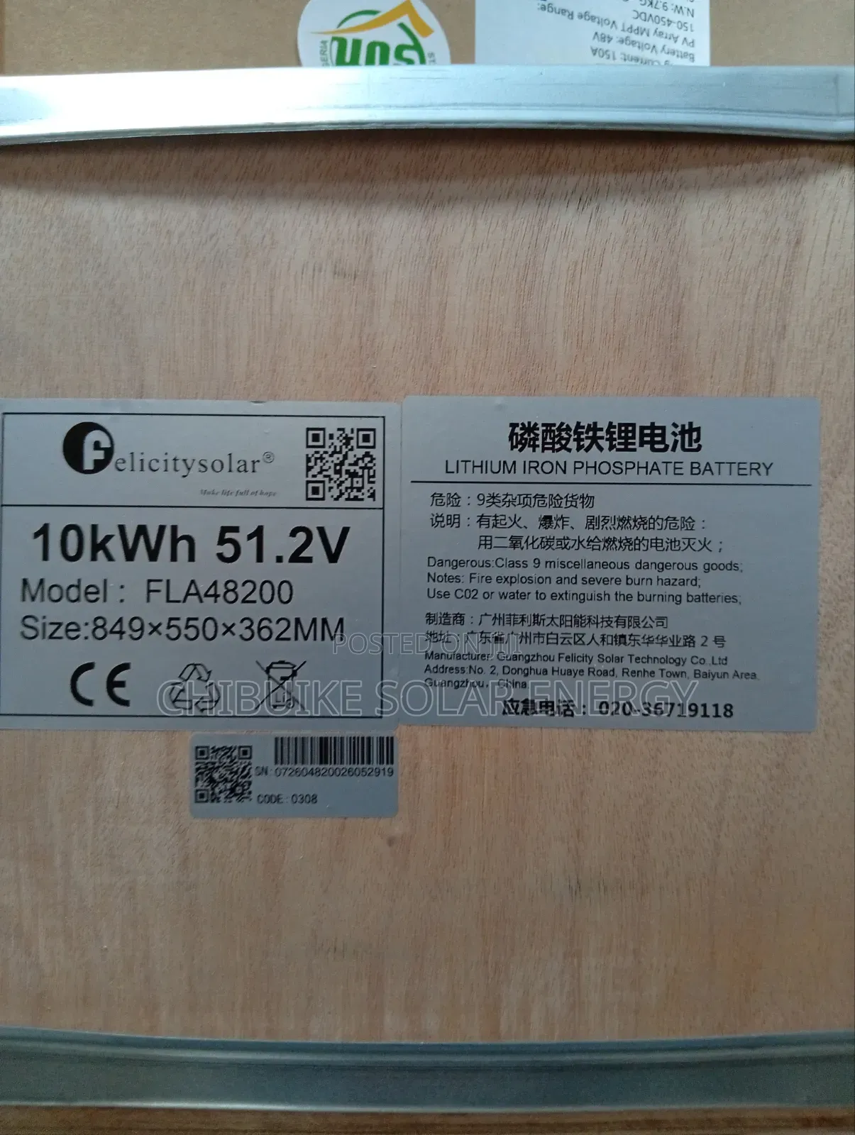 Felicity Solar Lithium Ion Batteries 10kwh 48v Fla