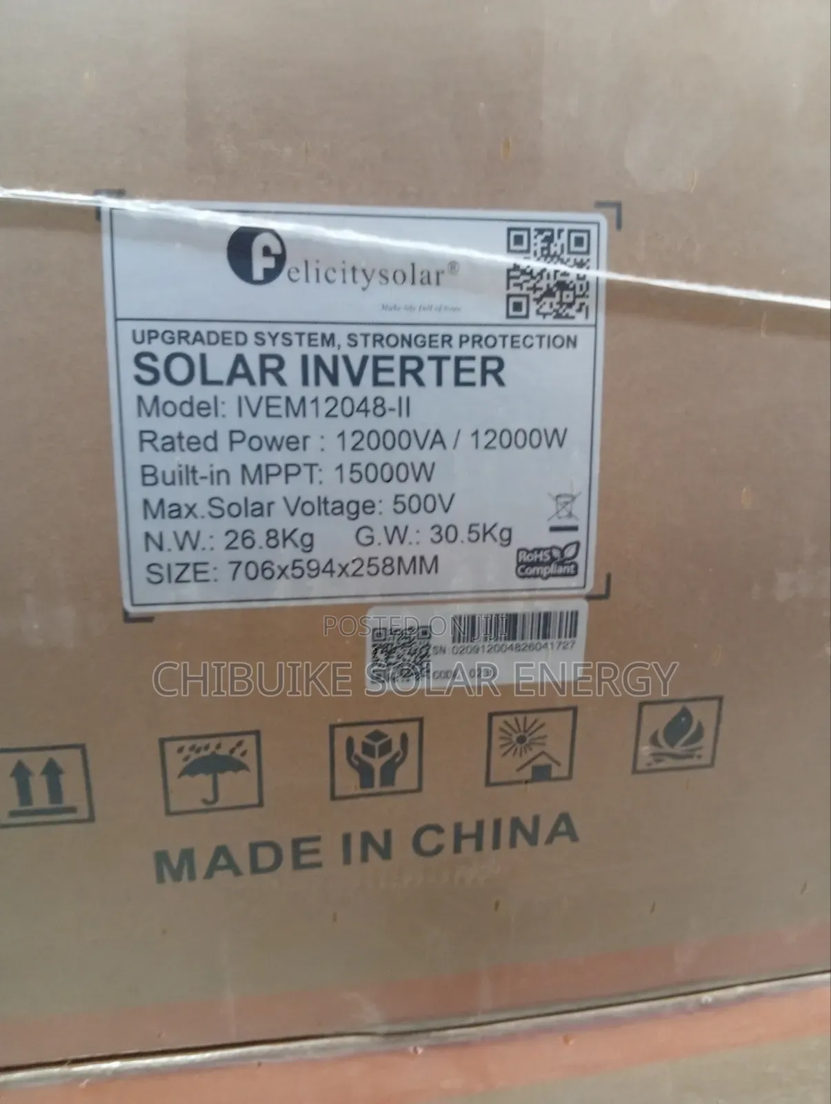 Felicity Solar Inverter Hybrid 12kva/48v