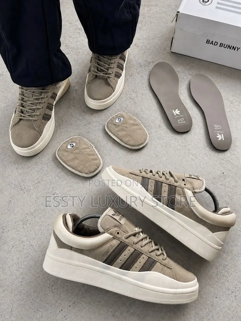 New _the Bad Bunny X Adidas Campus ’Chalky Brown’ Snks