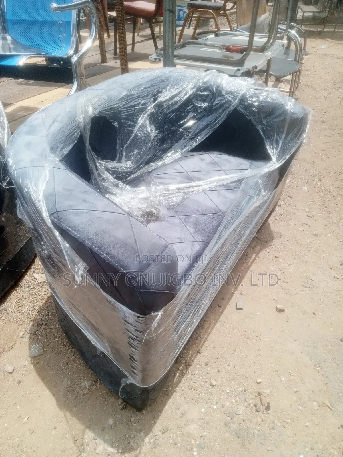 Bucket Chair Double Seaters Grey Color