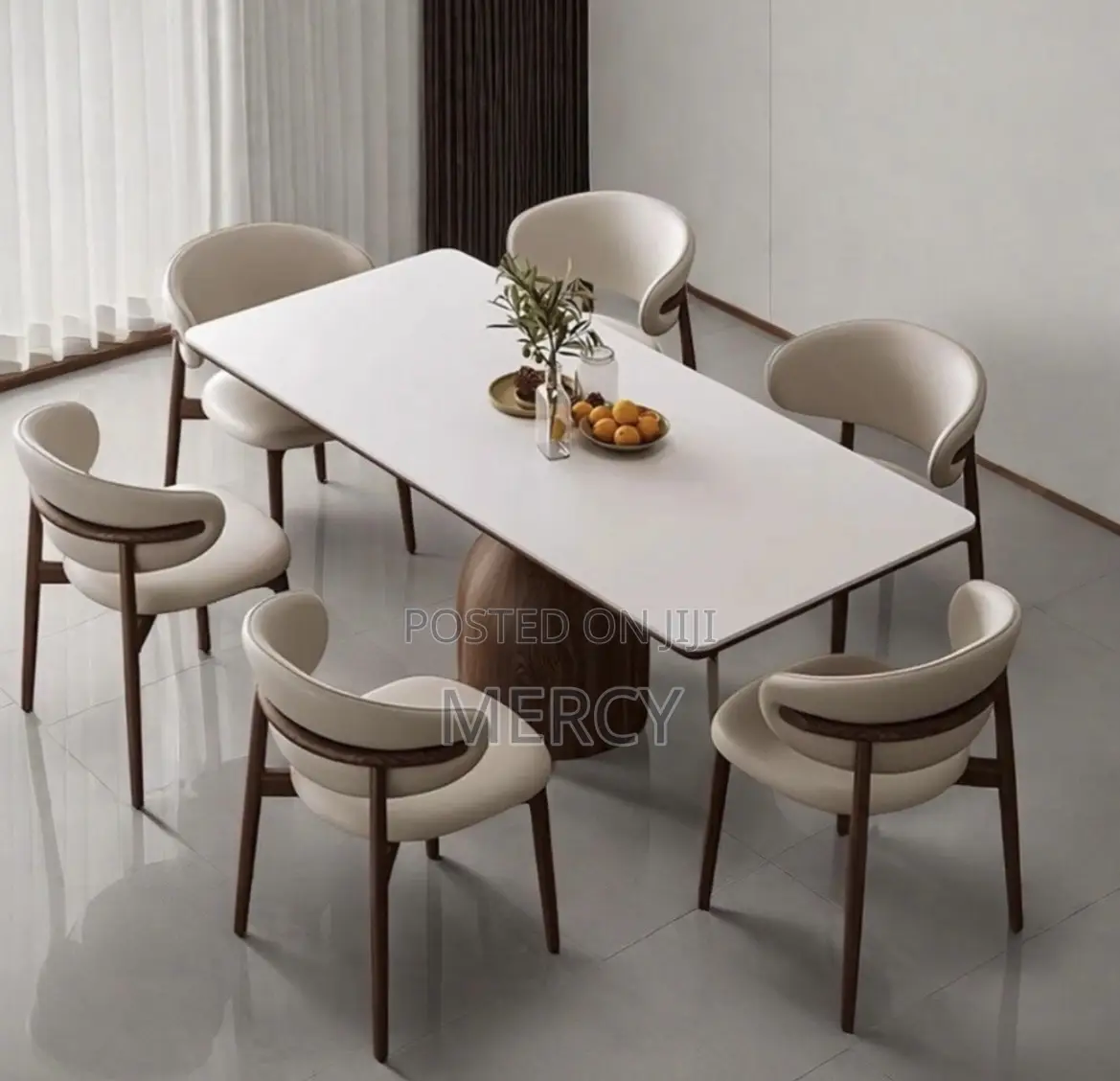 Luxurious Unique Dining Table Set With Six Chairs