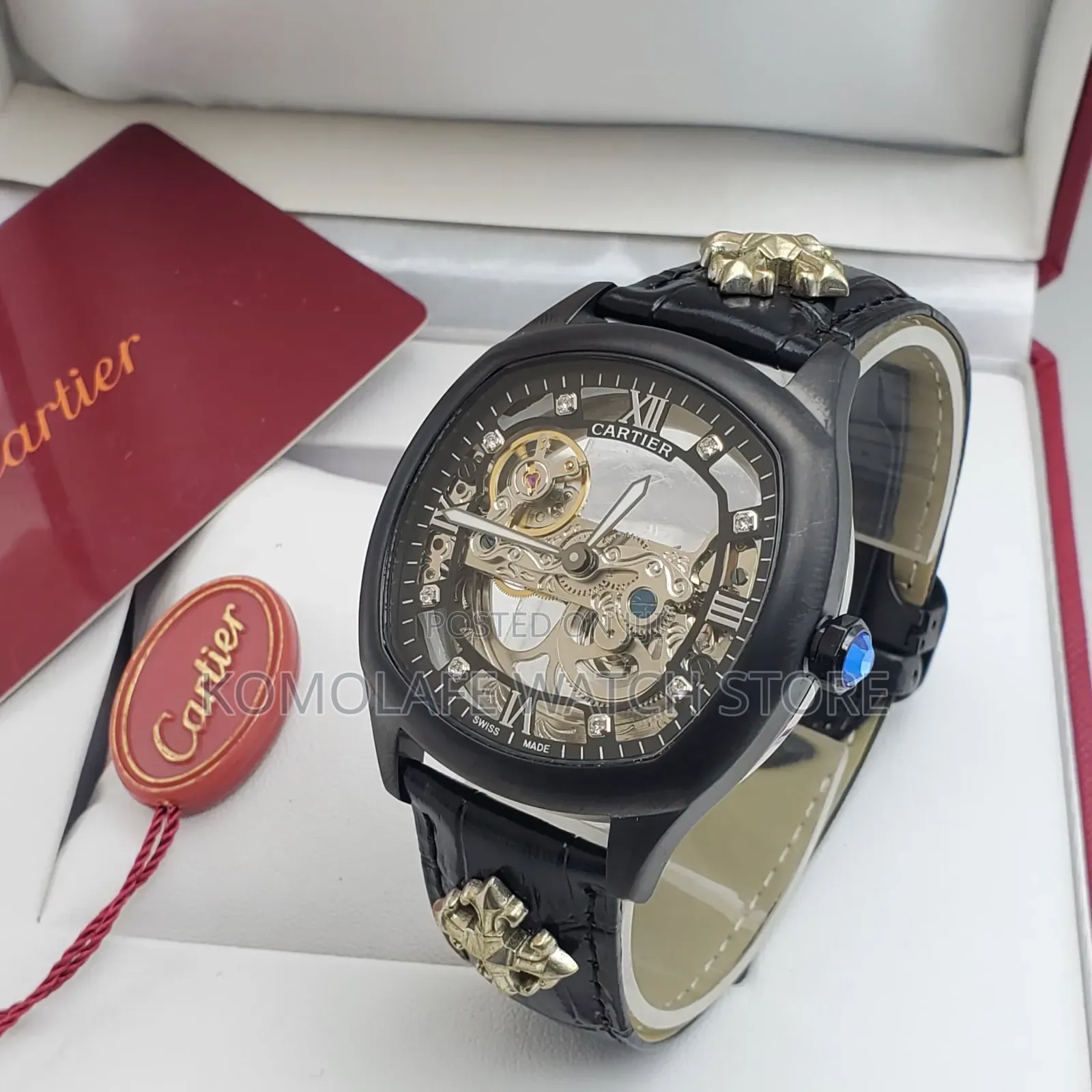 Luxury Cartier Leather Watch