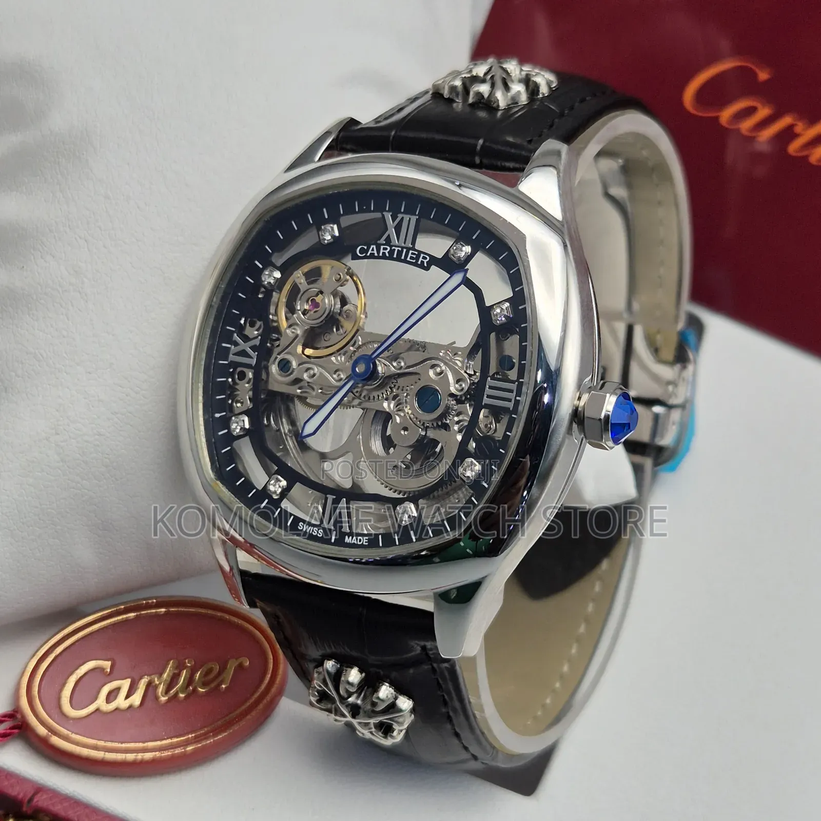 Luxury Cartier Leather Watch