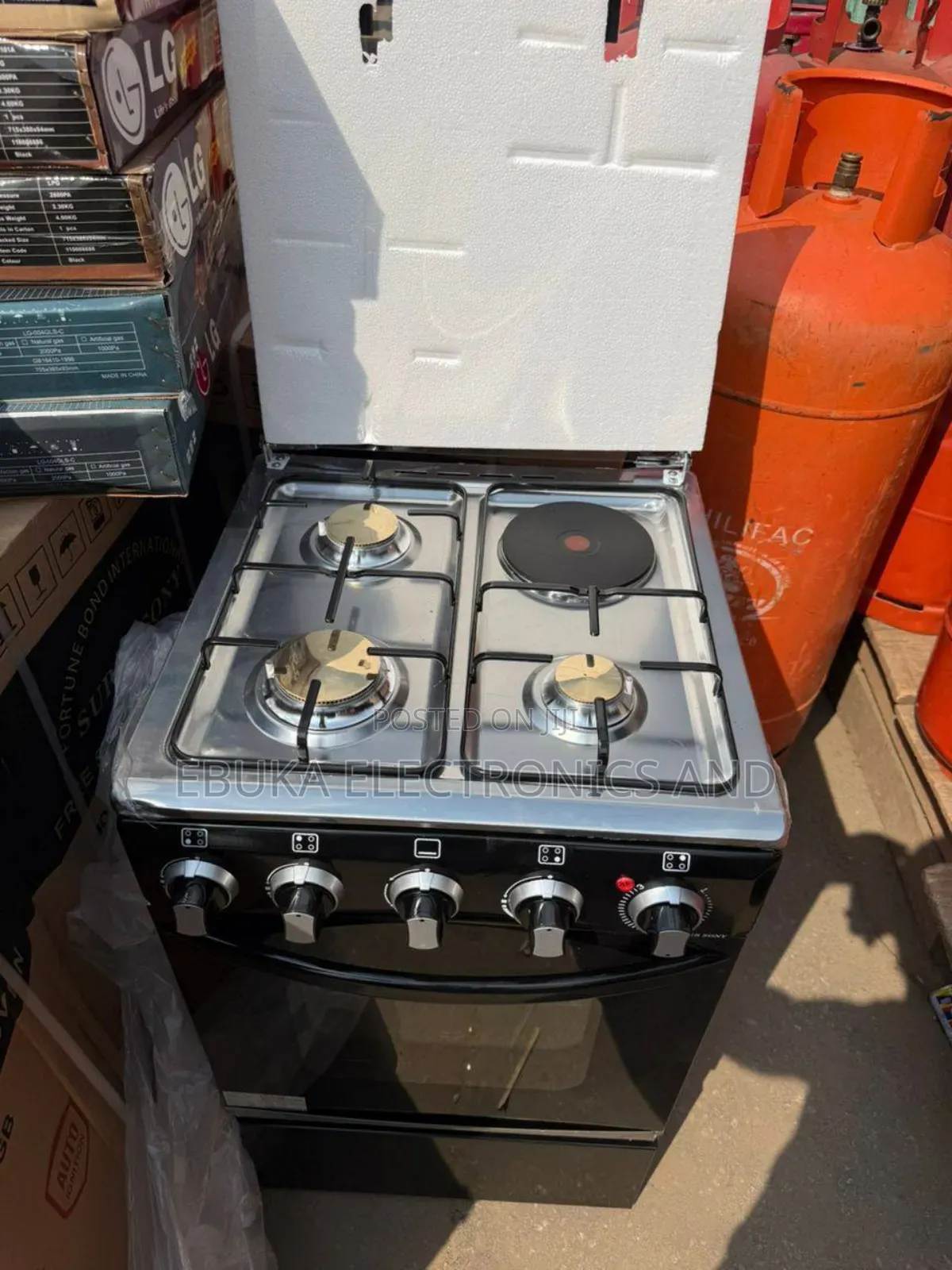 55l Big Size Auto Ignition 3 Gas 1 Electric Hotplate Supersony