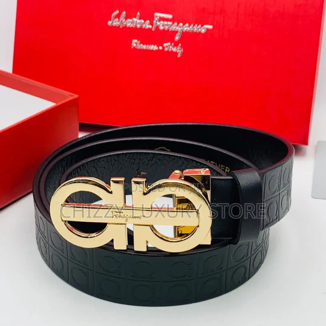 Salvatore Ferragamo Quality Luxury Men Genuine Leather Belt