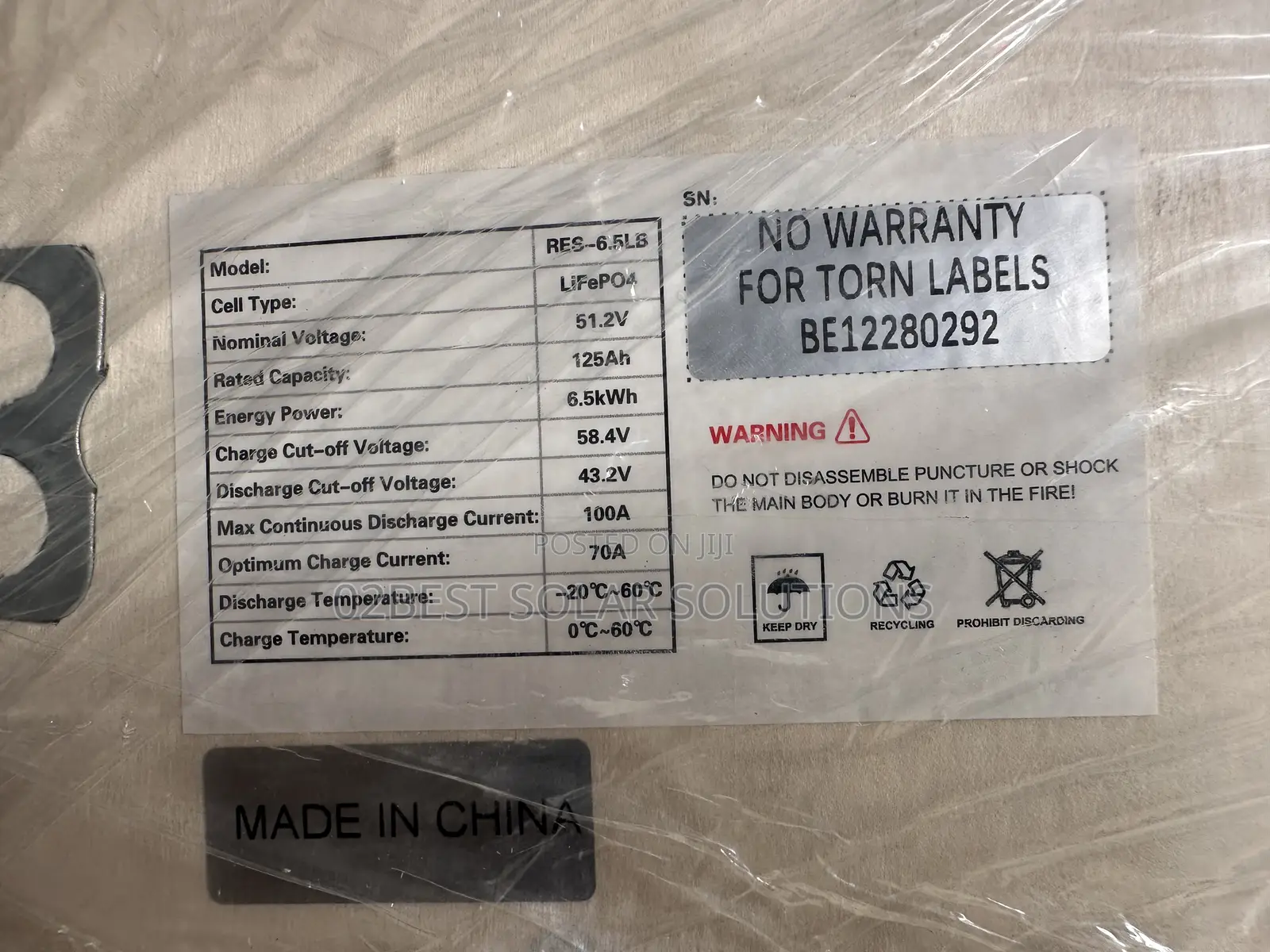 Hyperpower 6.5kwh 48v Cheap and Strong Battery