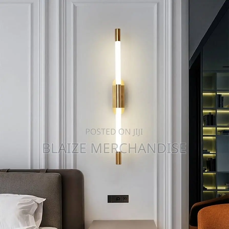 Gold Linear Wall Sconce Rotatable Long Strip Wall Lamp