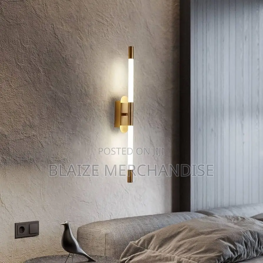 Gold Linear Wall Sconce Rotatable Long Strip Wall Lamp