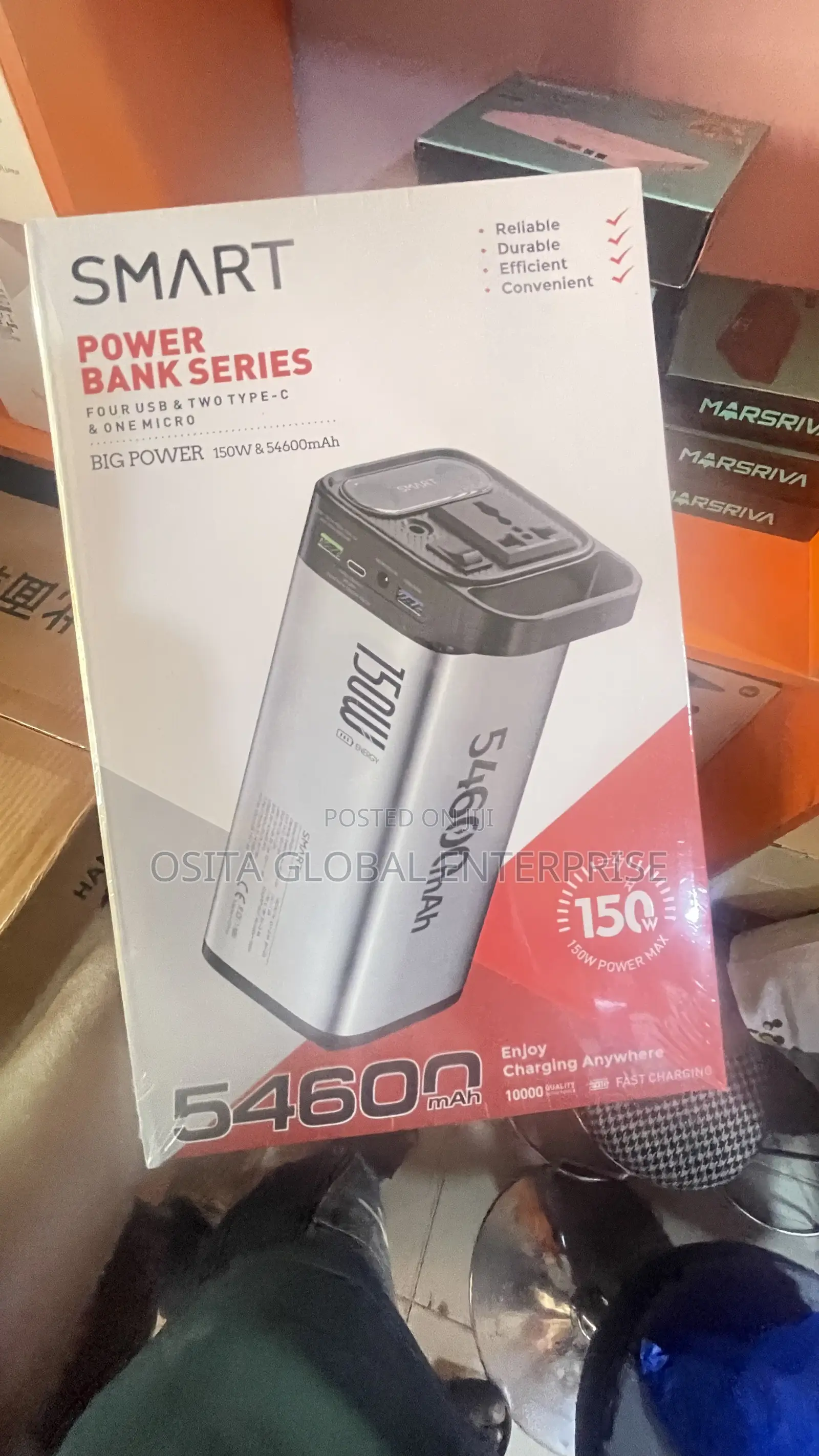 Smart Power Bank Series With Direct Plug Output 54,600mah