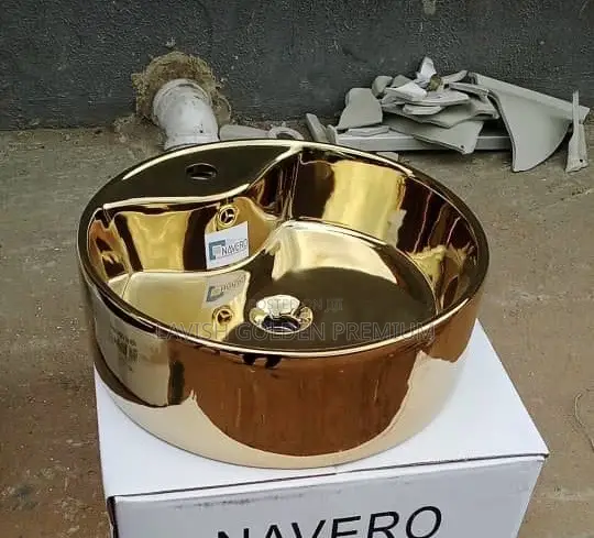 Round Gold Wash Hand Basin
