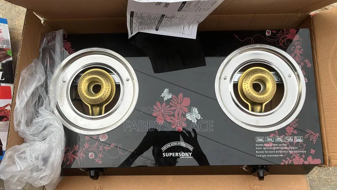 Supersony Glass Burner Gas Cooker | Auto Ignition Table Gas