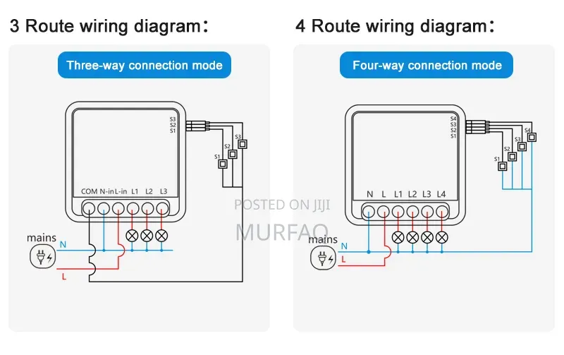 2 Gang, 3 Gang Tuya Wifi Smart Switch Module Smartlife Voice Control