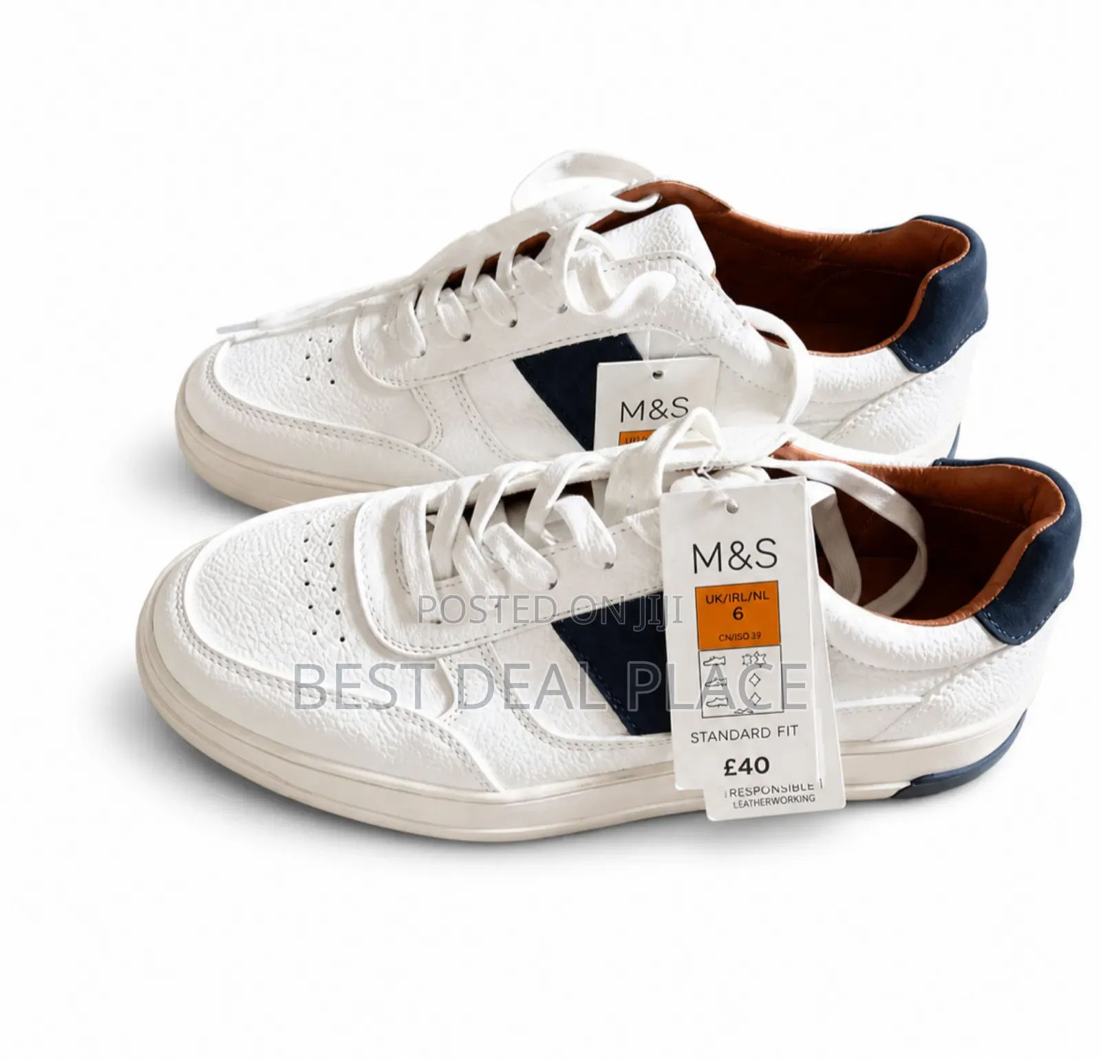 Mark Spencer Lace Up Retro Court Unisex Trainers (Original From Uk)