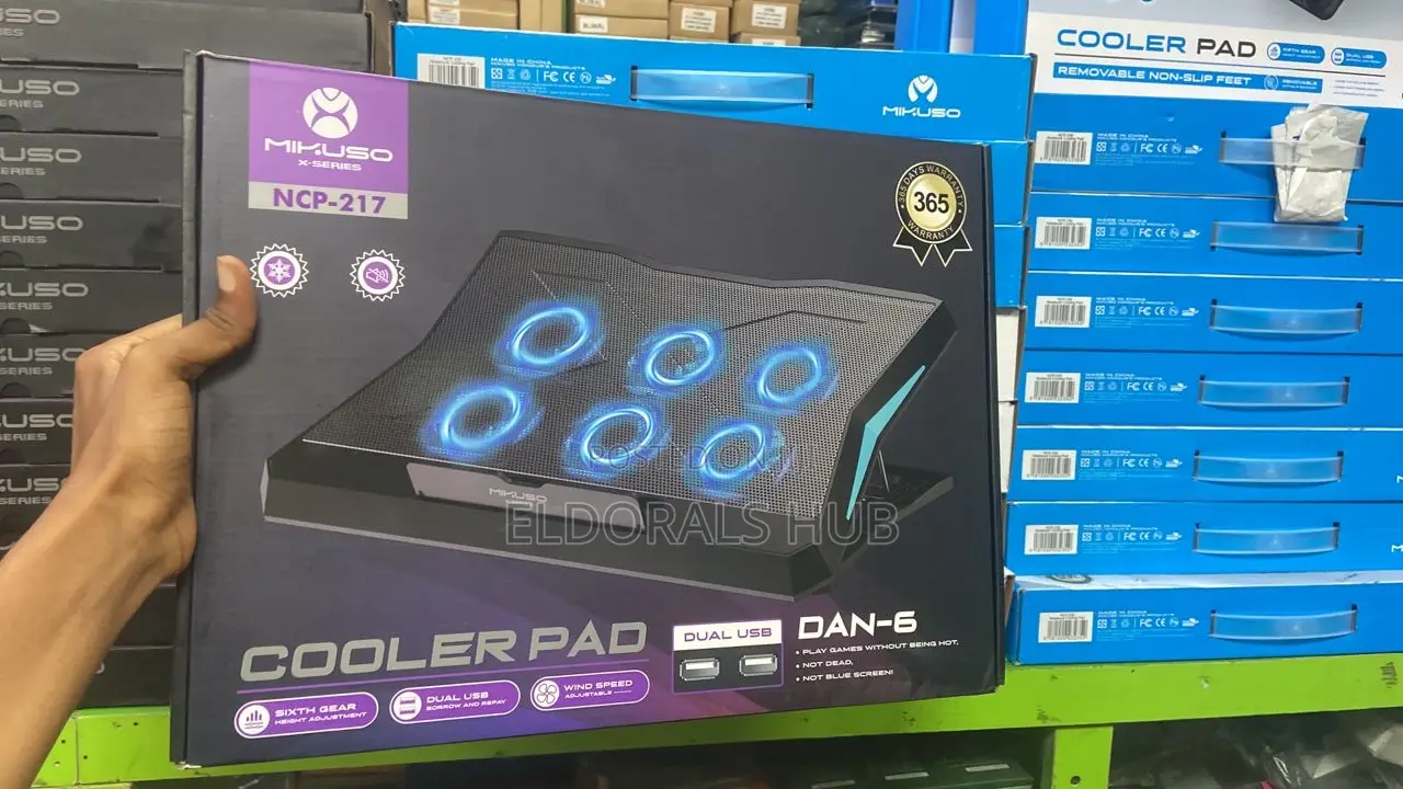 Mikuso Dan-6 Laptop Cooler Pad Dual Usb Adjustable Cooling Fan