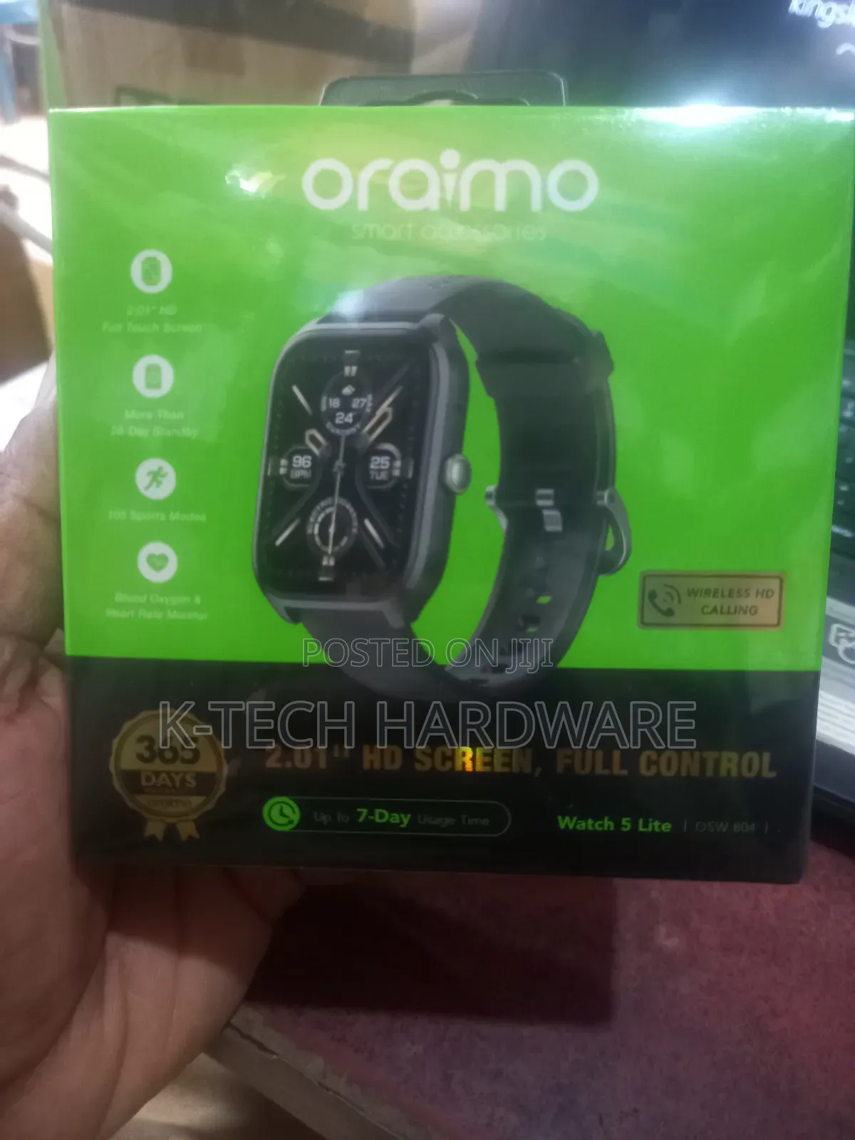 Oraimo Watch 5 Lite 2.01′′ Hd Ip68 Smart Watch