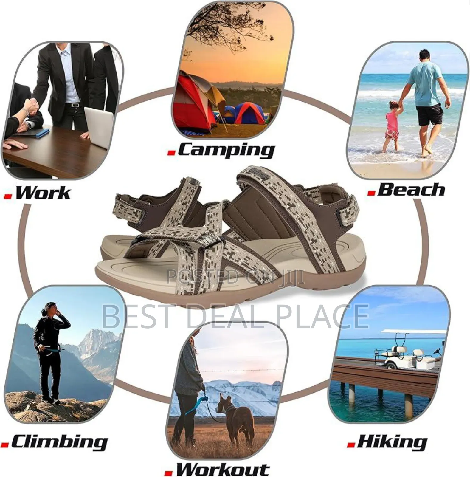 Grition Breathable Women’S Outdoor Trekking Sandals