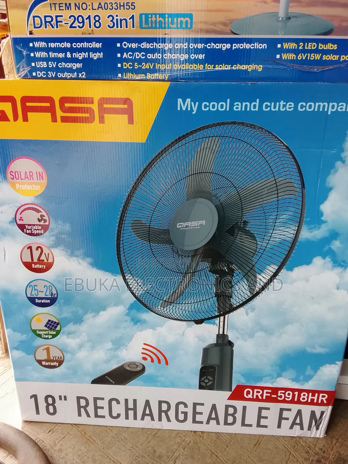 18 Inches Gsa Rechargeable Standing Fan