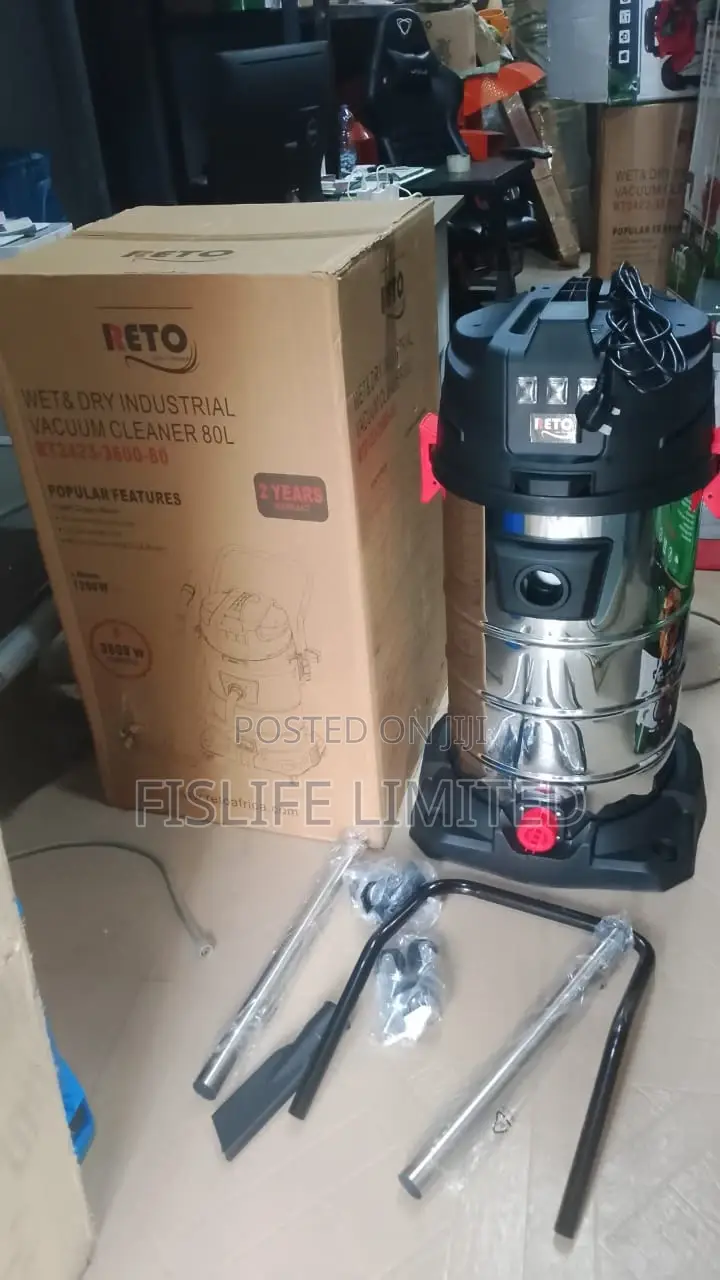 Reto Wet and Dry Vacuum Cleaner Rt2423-3600-80litres