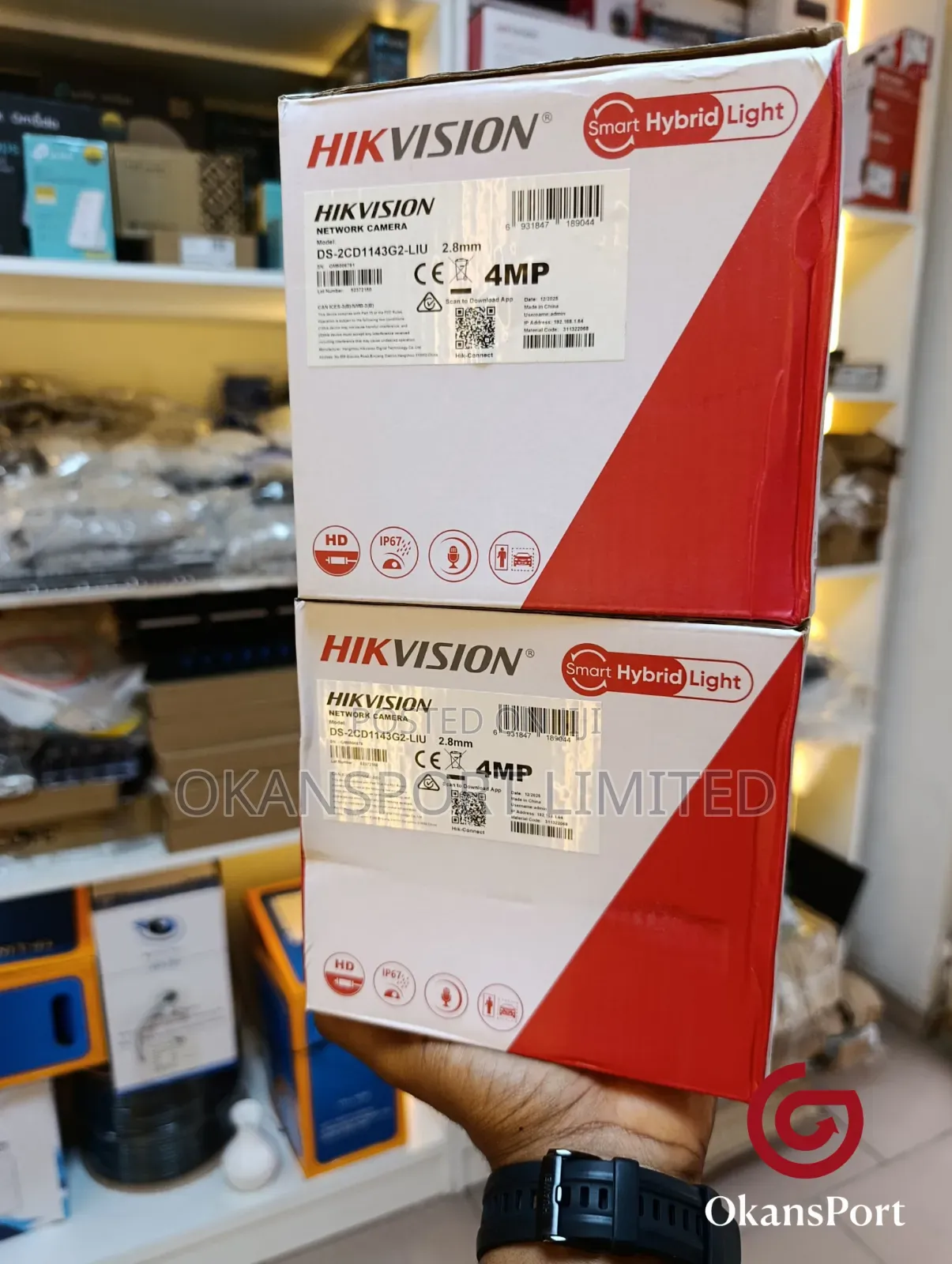 Smart Light Ip Network Camera 2mp 4mp 5 Hikvision Dahua Indoor Outdoor