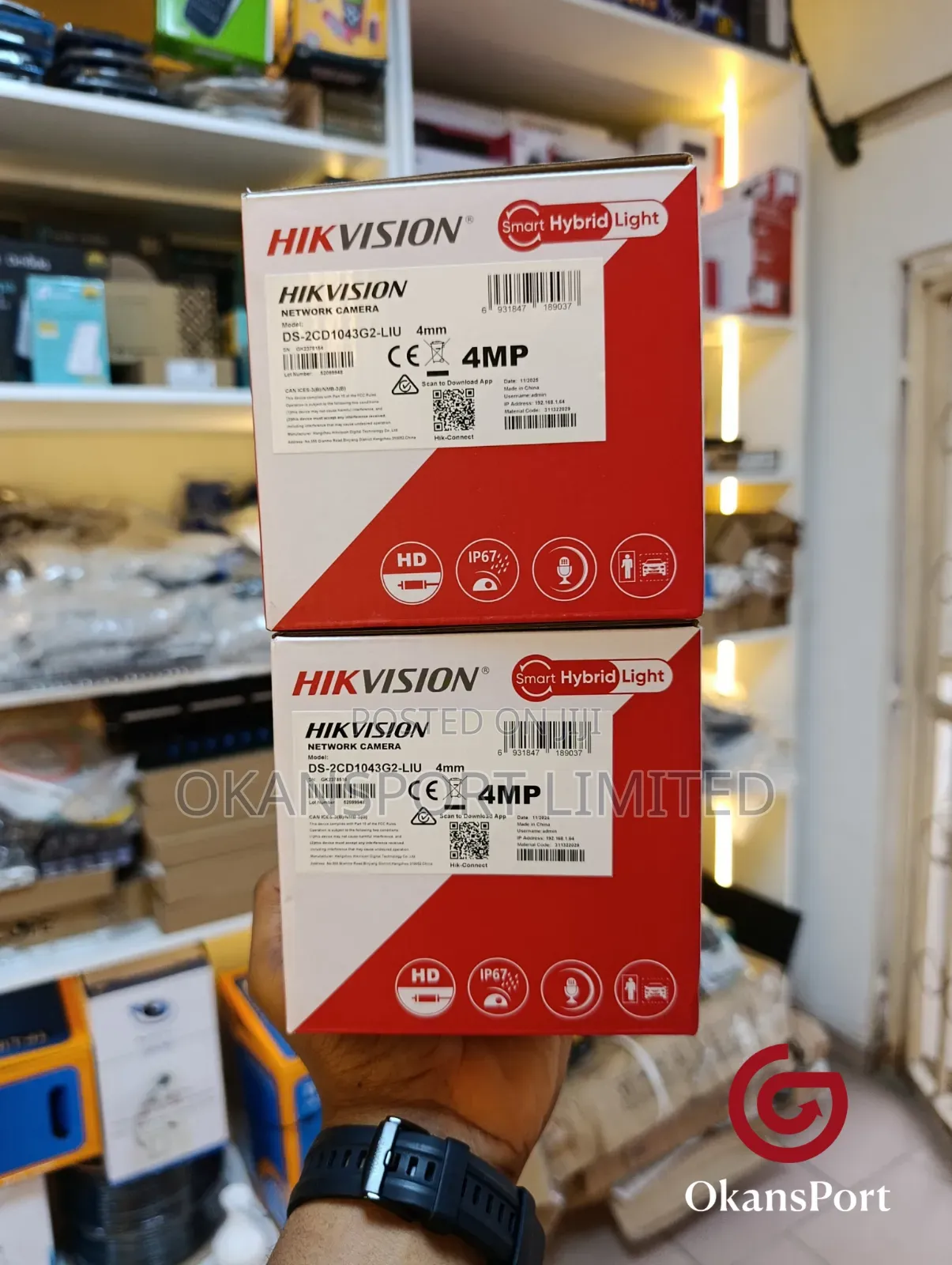 Smart Light Ip Network Camera 2mp 4mp 5 Hikvision Dahua Indoor Outdoor