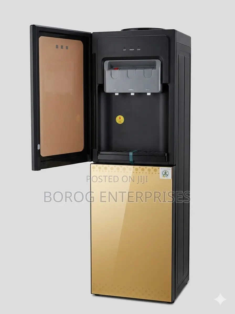 Cway 3 Tap Water Dispenser With Cabinet, Gold -By536