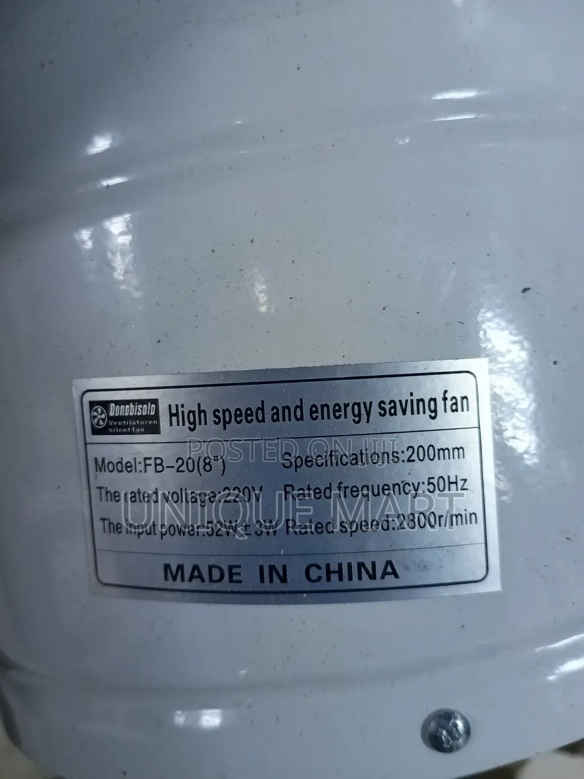 8" Iron Industrial Ventilation Exhaust Window Fan