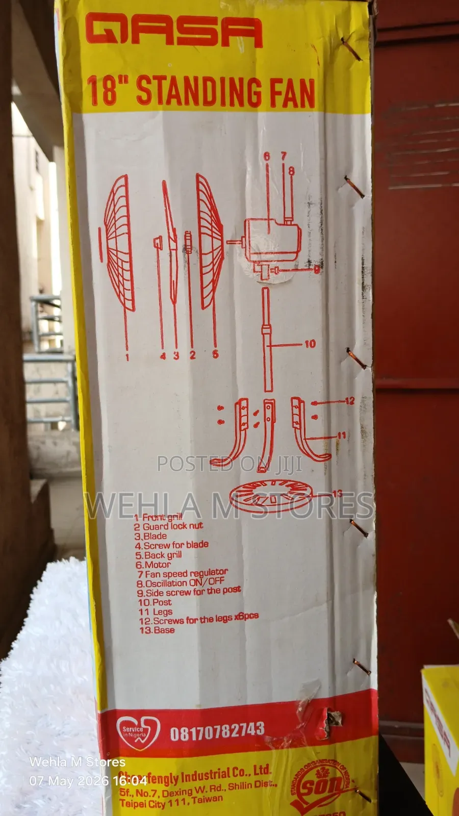 Qasa 18 Inches Standing Fan - QSF-18yoga Acdc