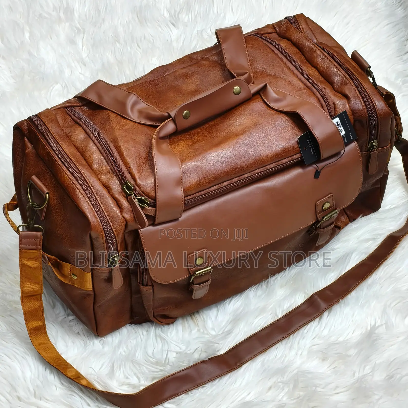Genuine Leather Travel Duffel Bag – Strong, Spacious Stylish