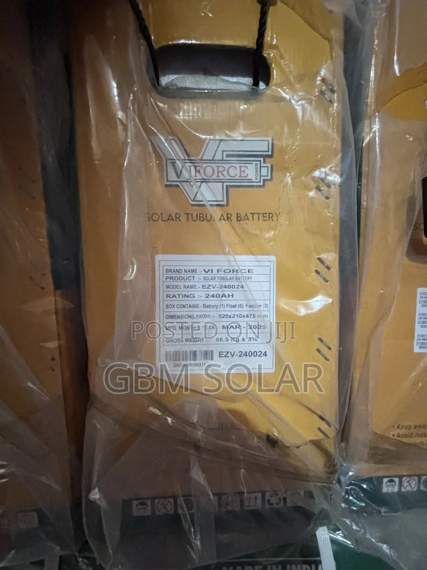 240ah v Force Tubular Battery