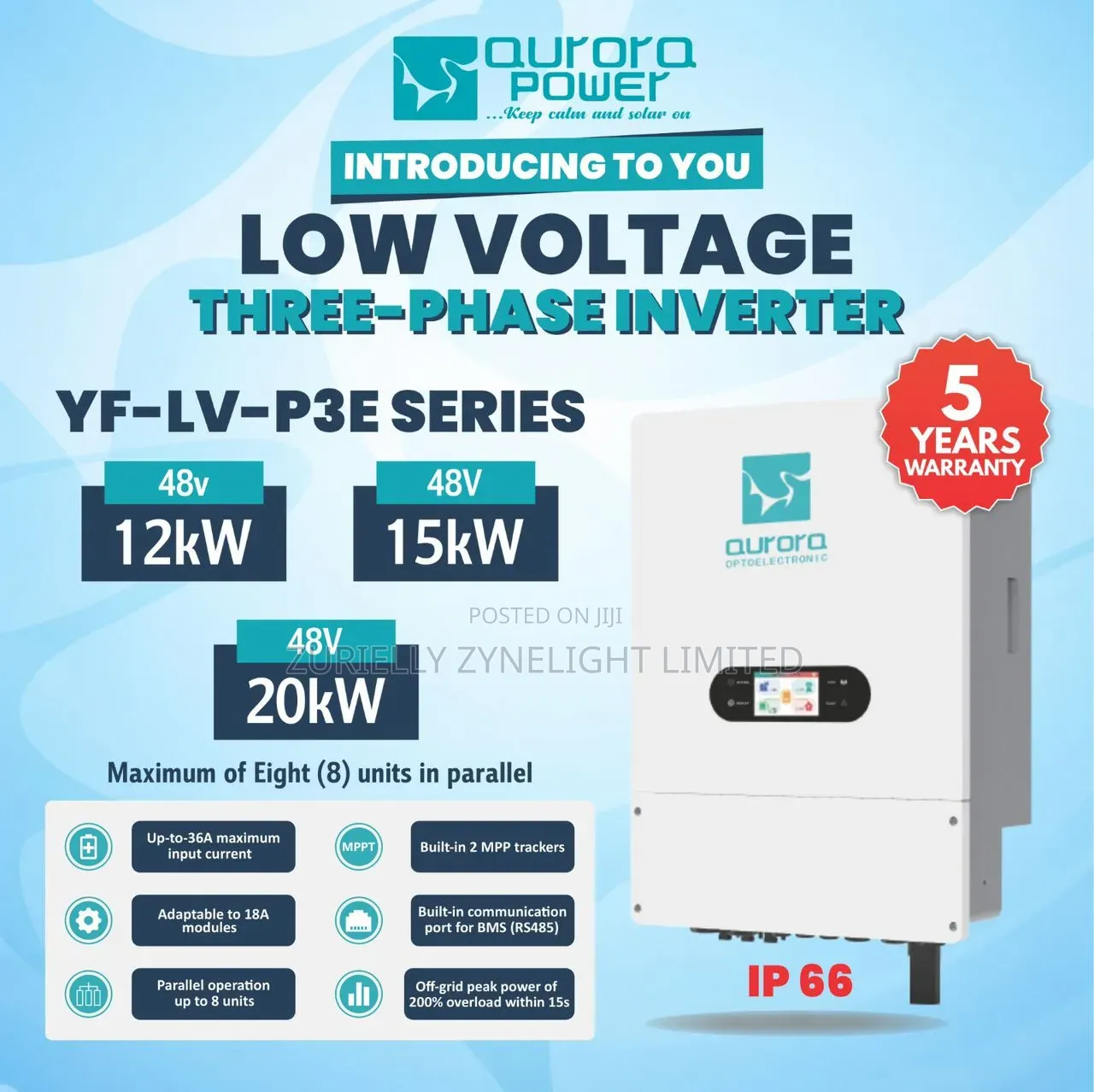 Aurora 12kw/48v Three Phase Inverter