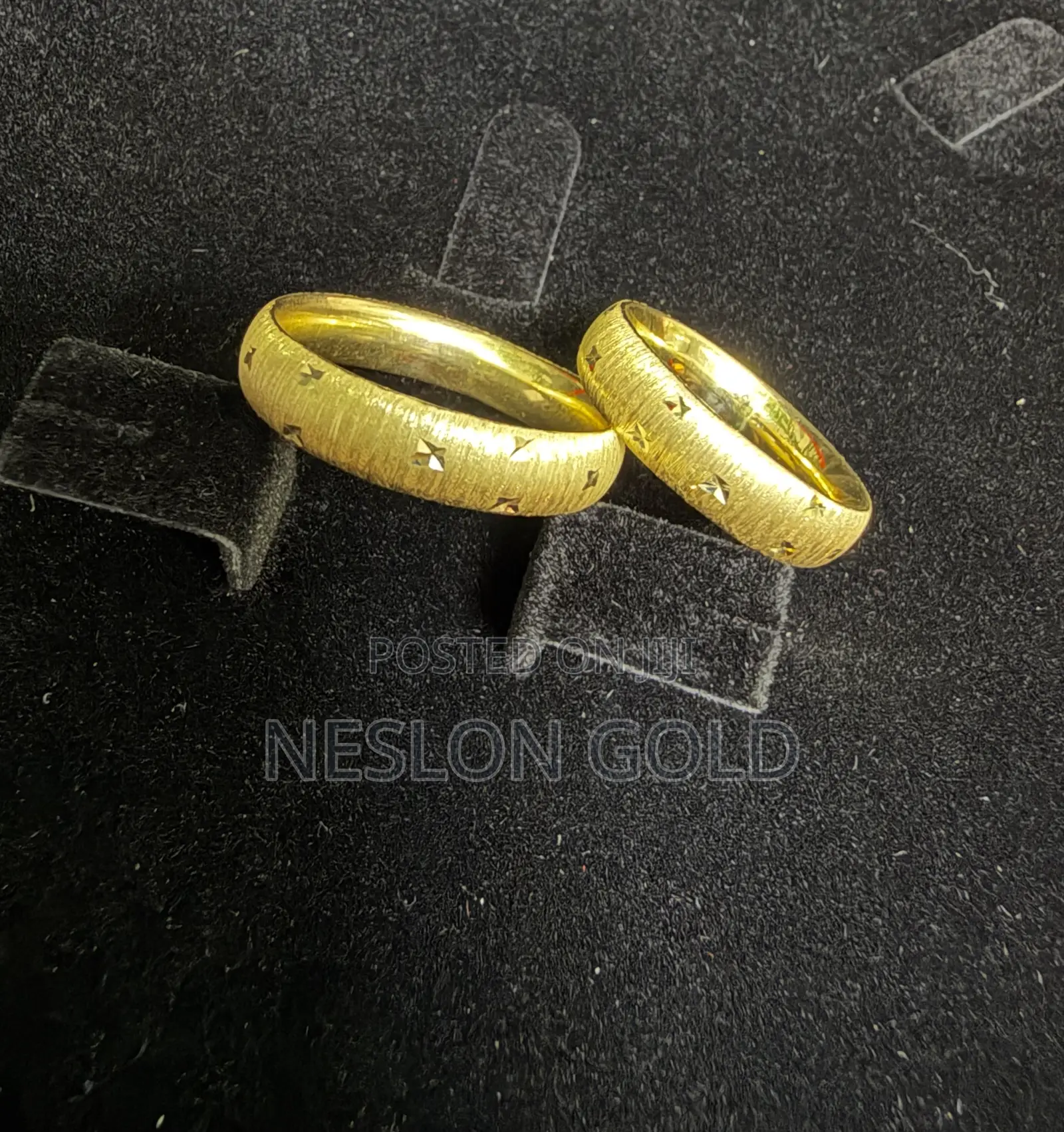 Italy 750 Tested 18karat Pure Gold Wedding Ring Set