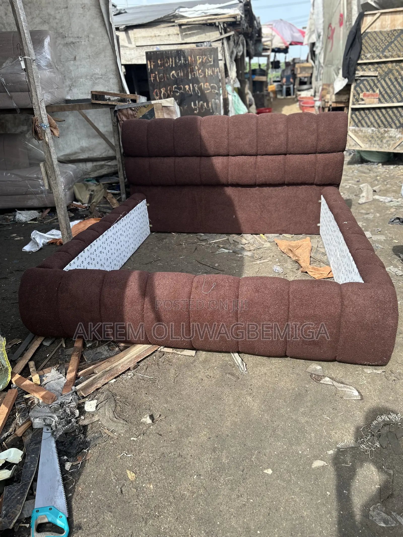 6by6 Fully Foamed Brown Bedframe