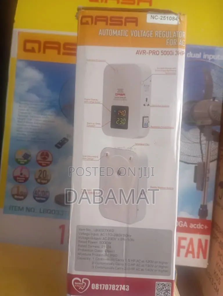 Qasa 5000va (5kva) Wall Mount Relay Stabiliser
