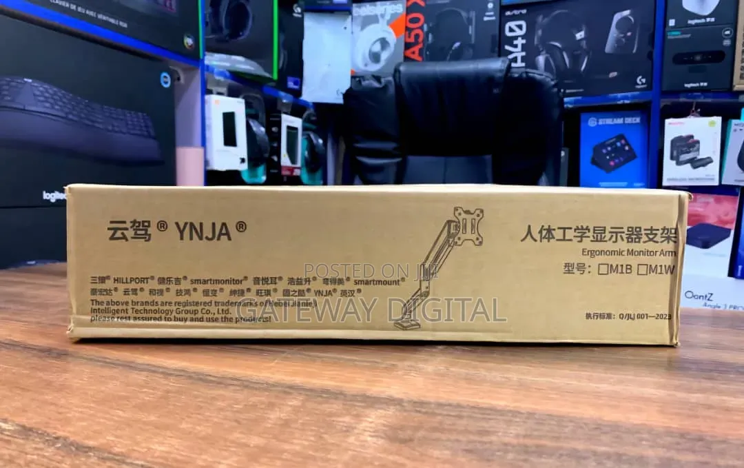 Yjna Single Monitor Mount for 17-34' Adjustable Single Monitors Arm