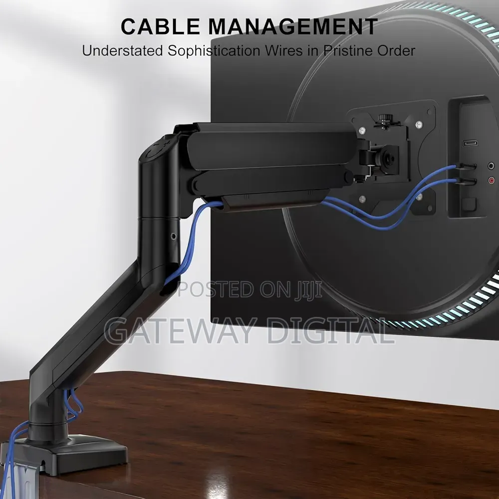 Yjna Single Monitor Mount for 17-34' Adjustable Single Monitors Arm