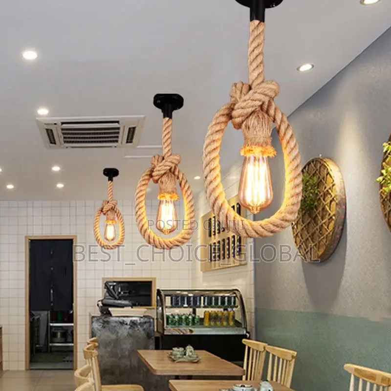 Bulb Rop Pendant Light Complete Single