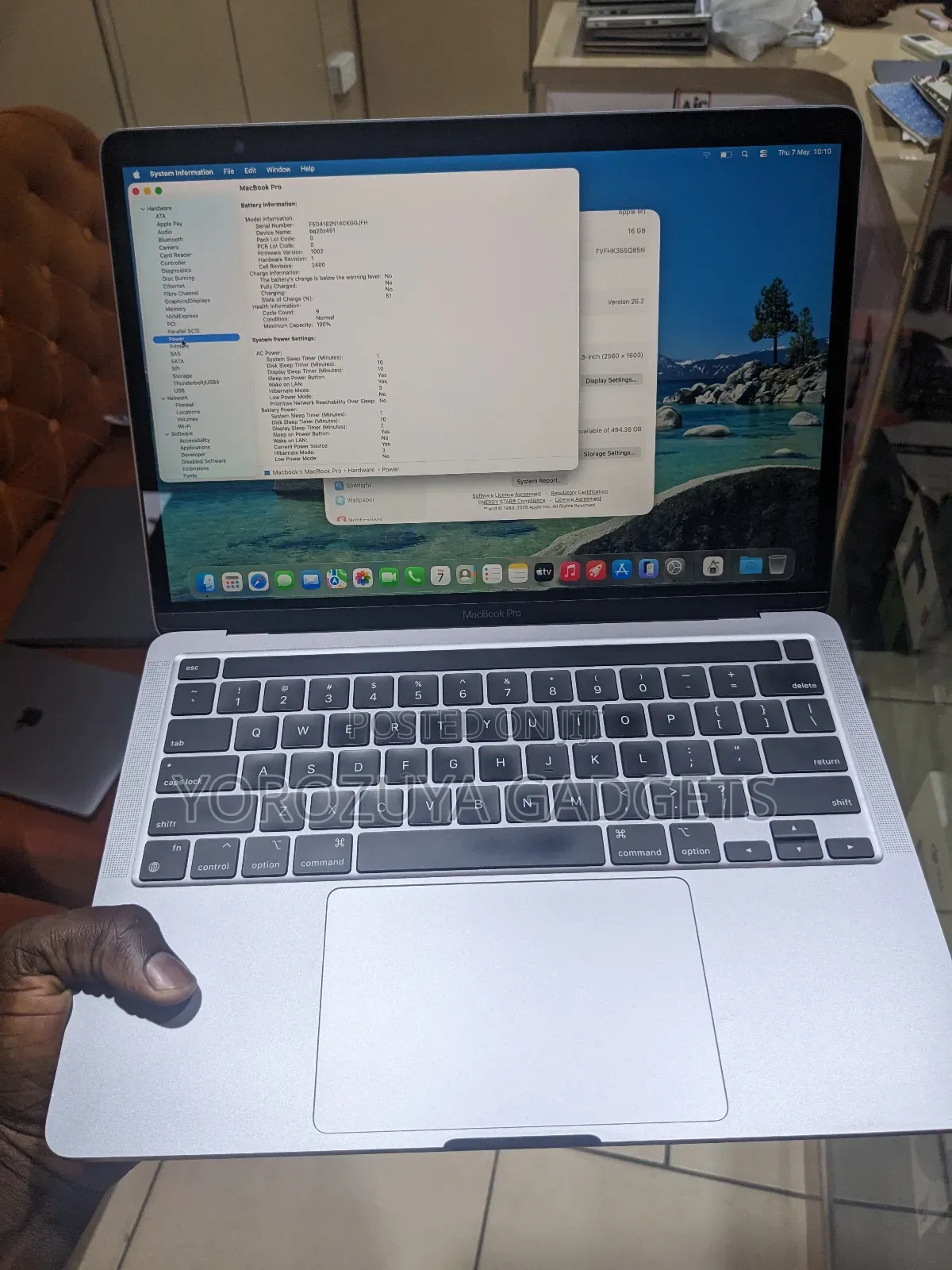 Laptop Apple MacBook Pro 2020 16GB Apple M1 SSD 512GB