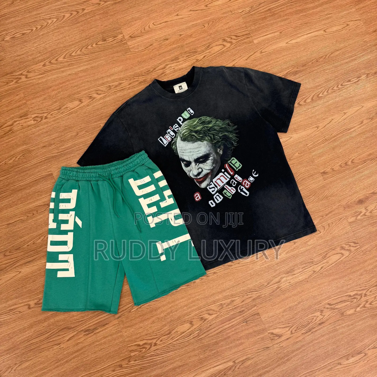 Graphic T Shirt and Sweat Shorts