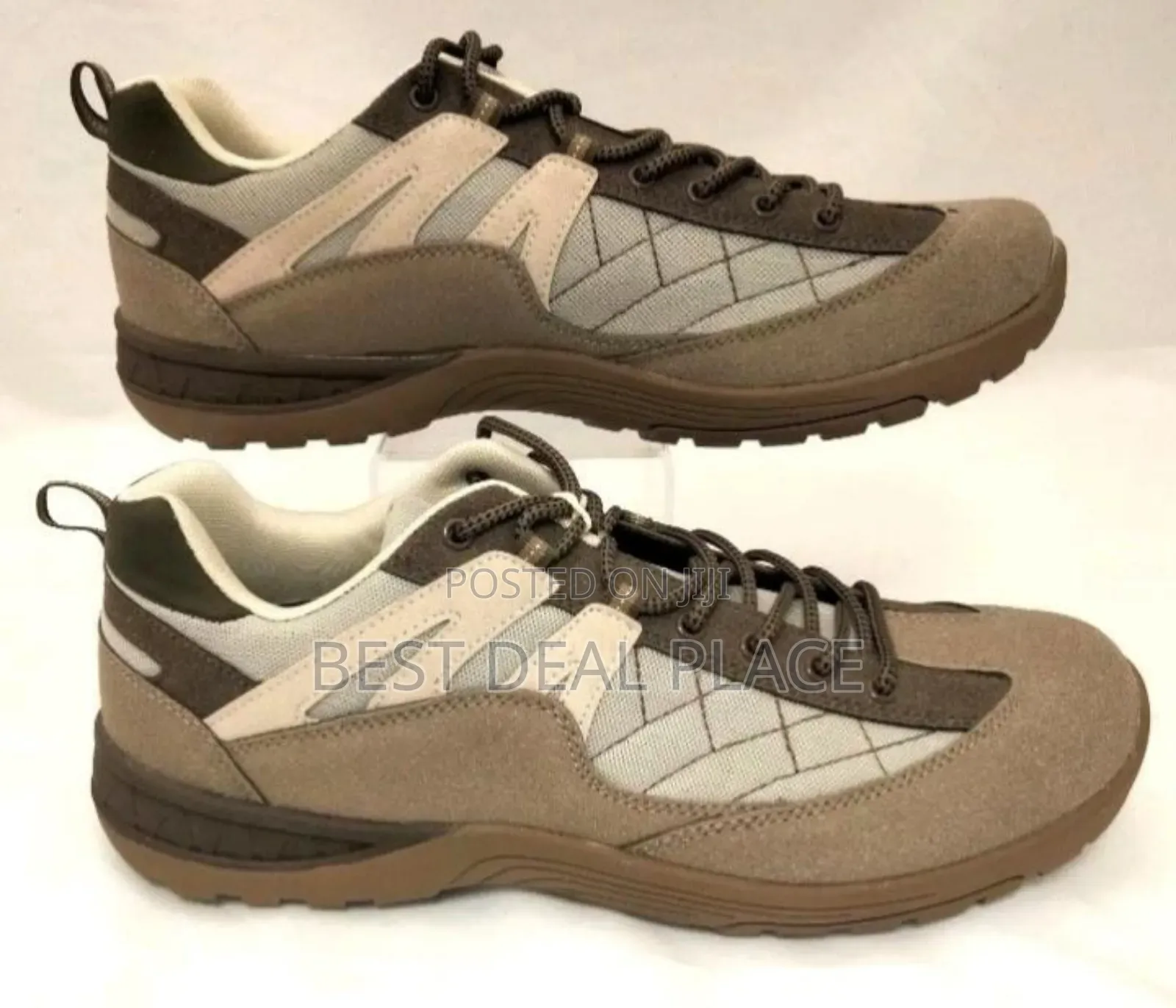 Cotton Traders Rugged Men's Brown Beige Lace Up Shoe Original From Uk
