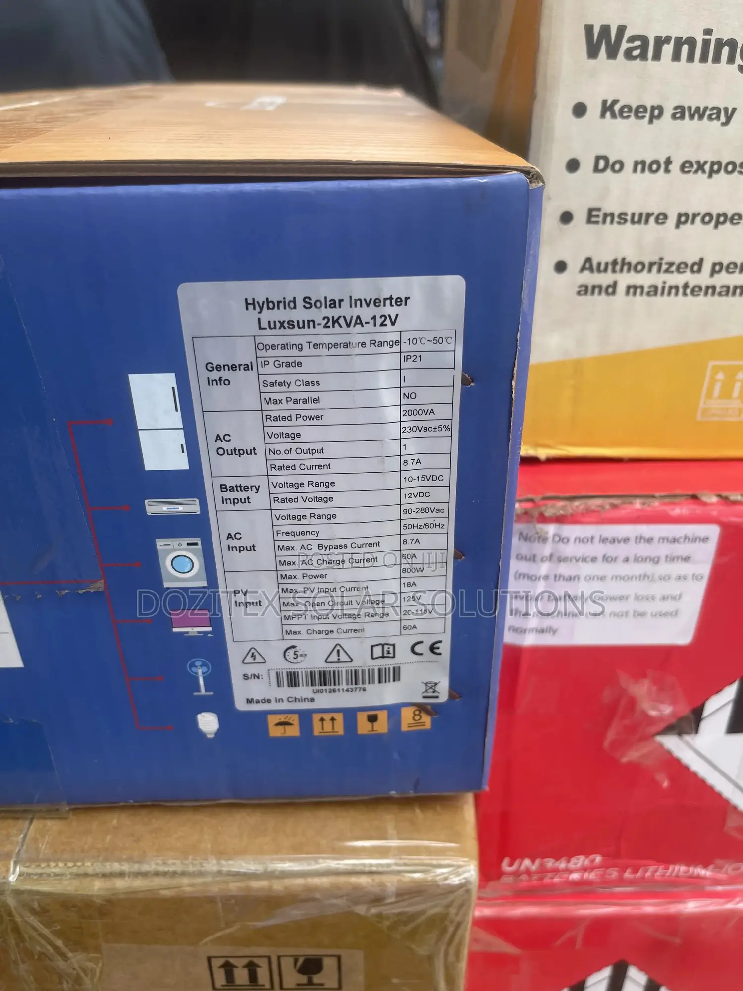 2kva/12v Luxsun Hybrid Solar Inverter