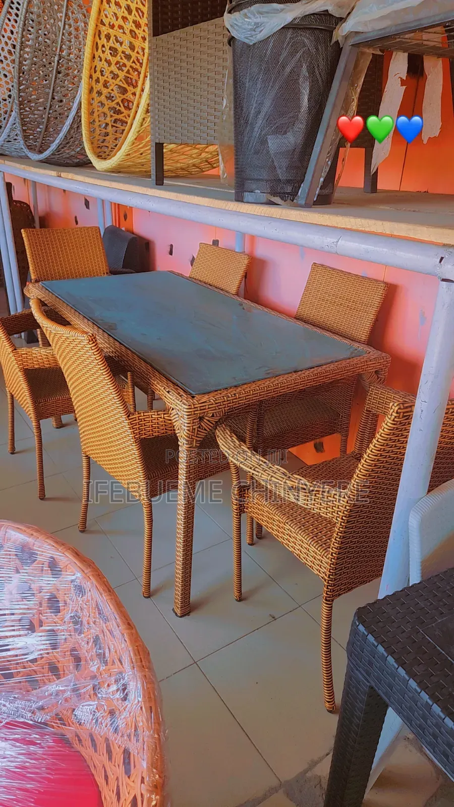 Big Rattan Outdoor by 6 Persons