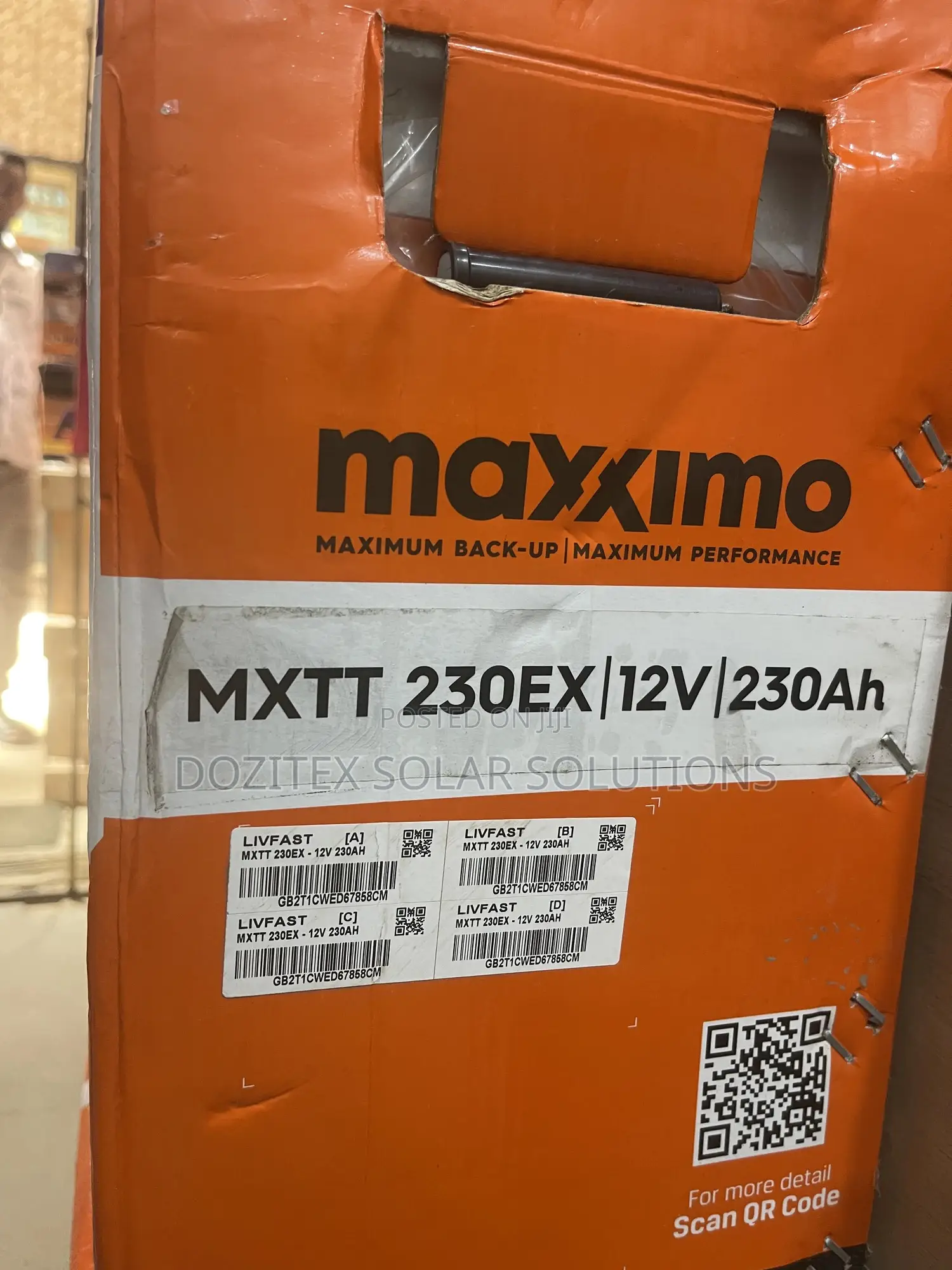 Liv Fast Maxximo Tall Tubular Battery