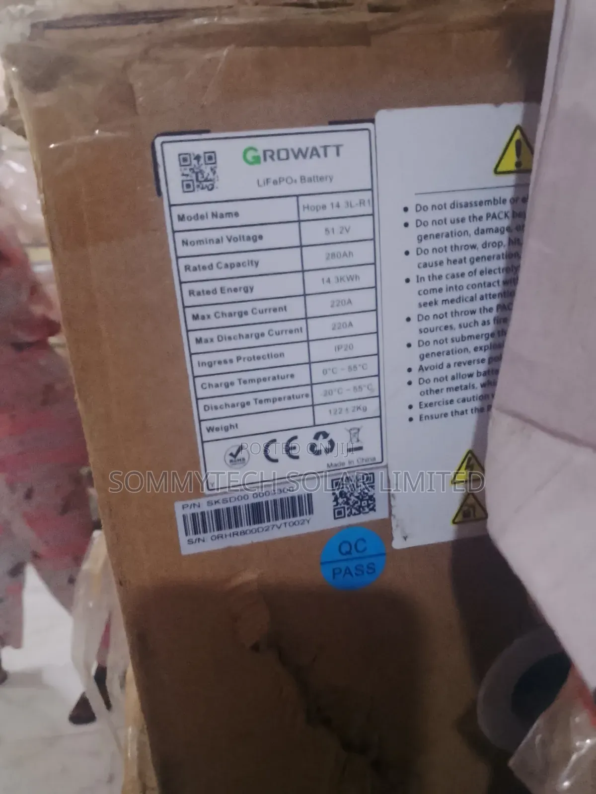 16kwh_growat Luthiun Ion Battery