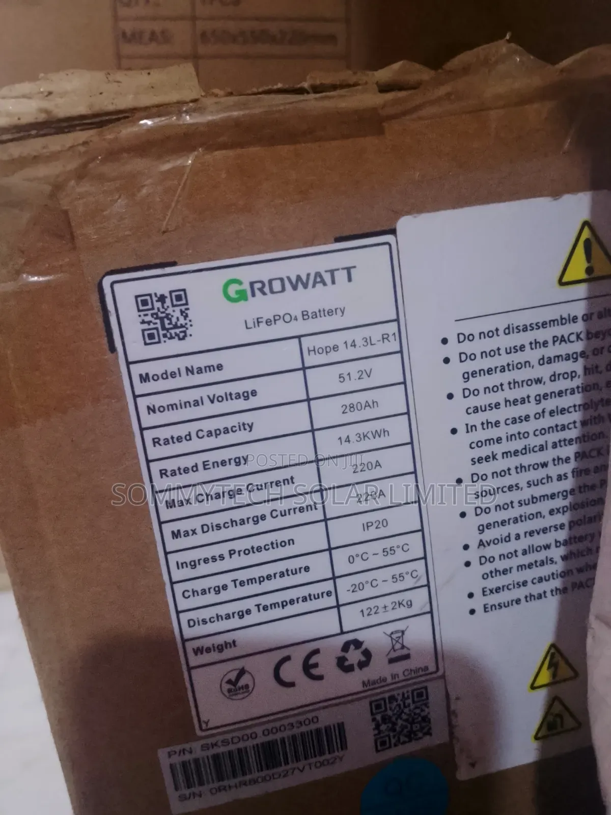 16kwh_growat Luthiun Ion Battery