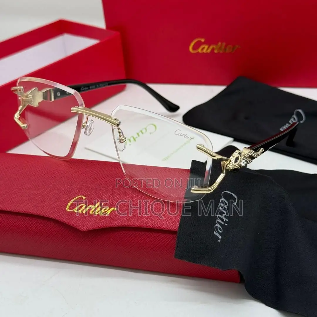 Luxury Cartier Rimless Designer Glasses