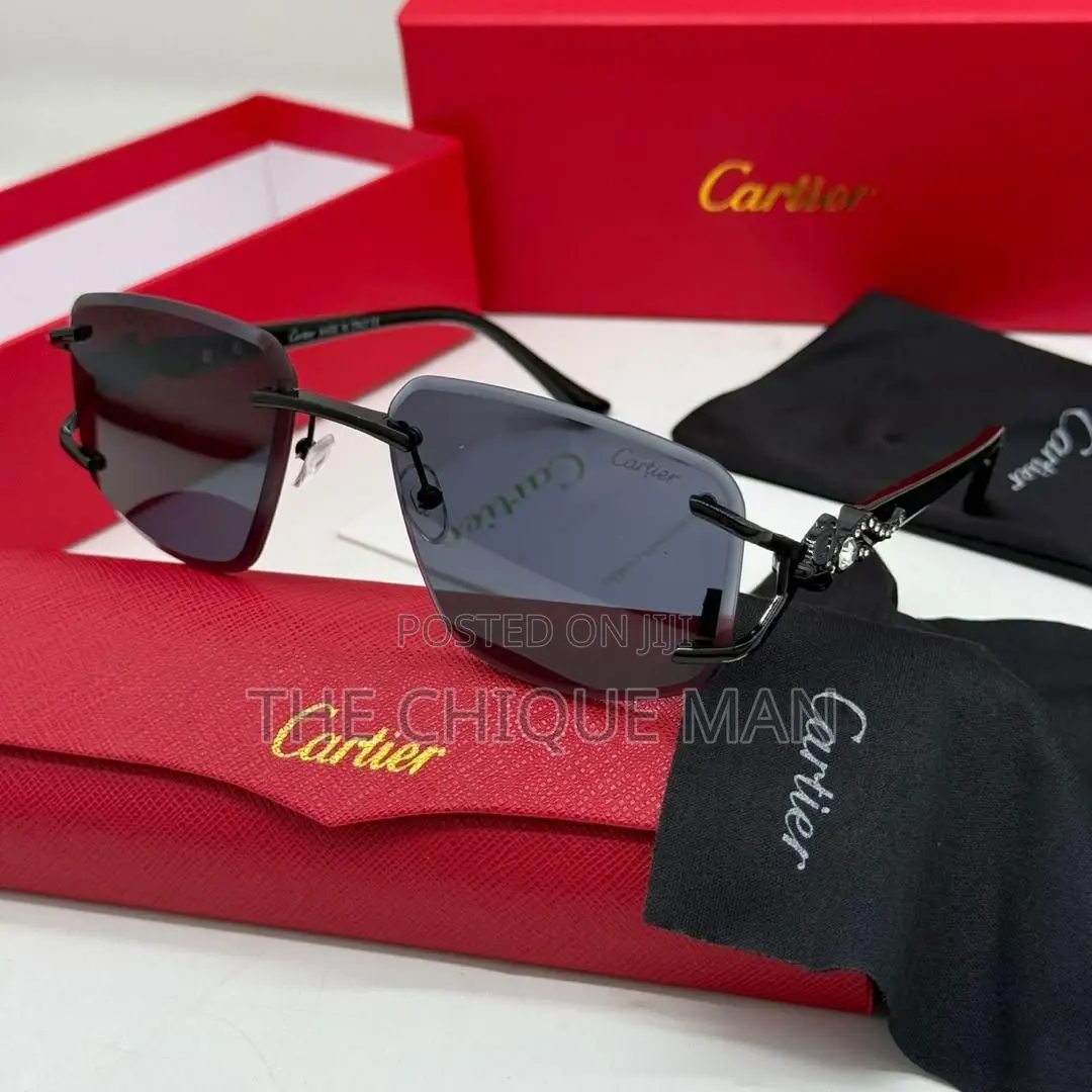 Luxury Cartier Rimless Designer Glasses