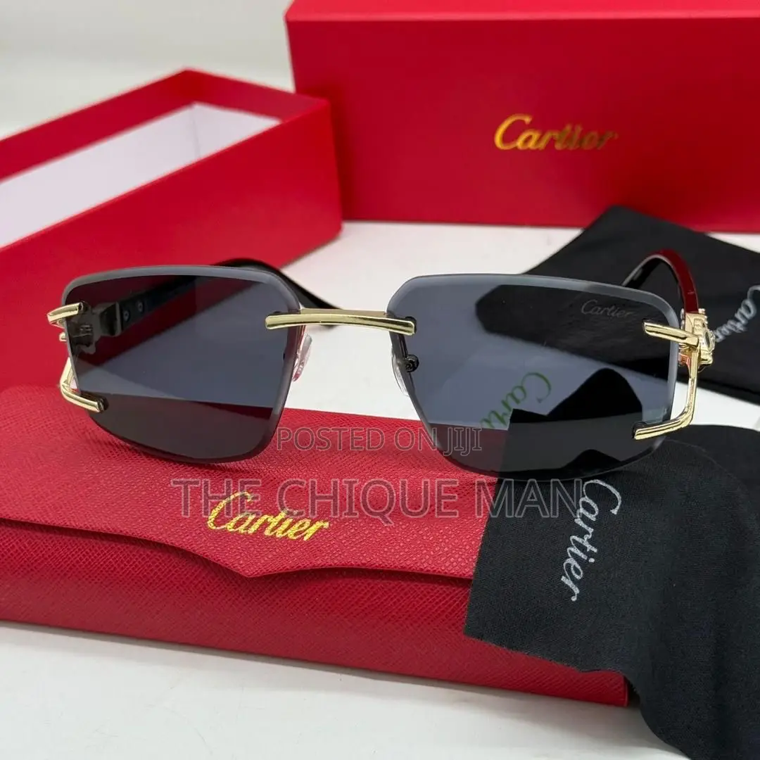 Luxury Cartier Rimless Designer Glasses